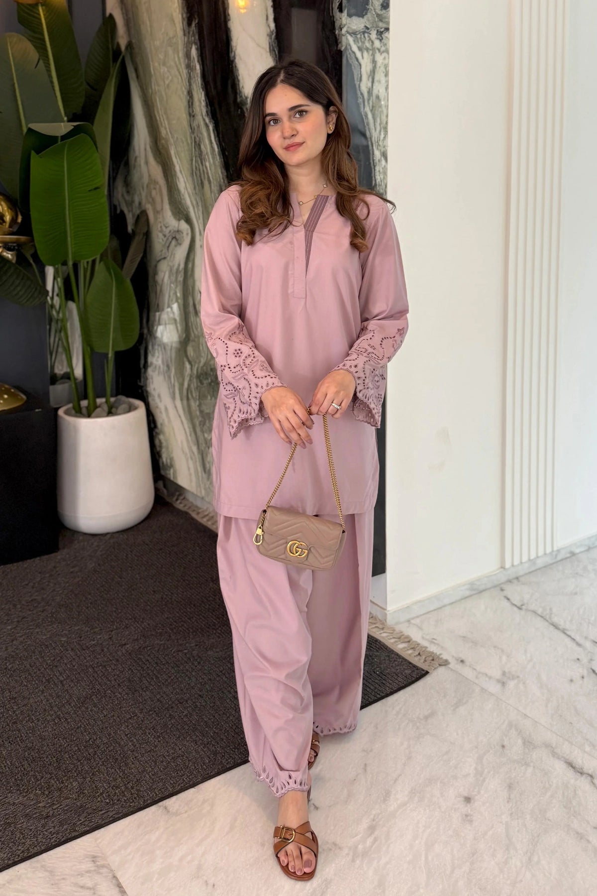 Dewberry front view - viscose set by Flairs Studio | Ready to Wear Luxury Pret