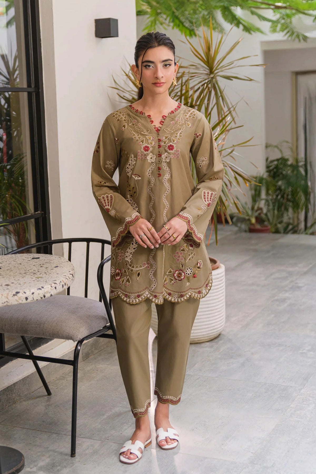 Amalfi front view - cotton lawn set by Flairs Studio | Designer Wear Pakistani