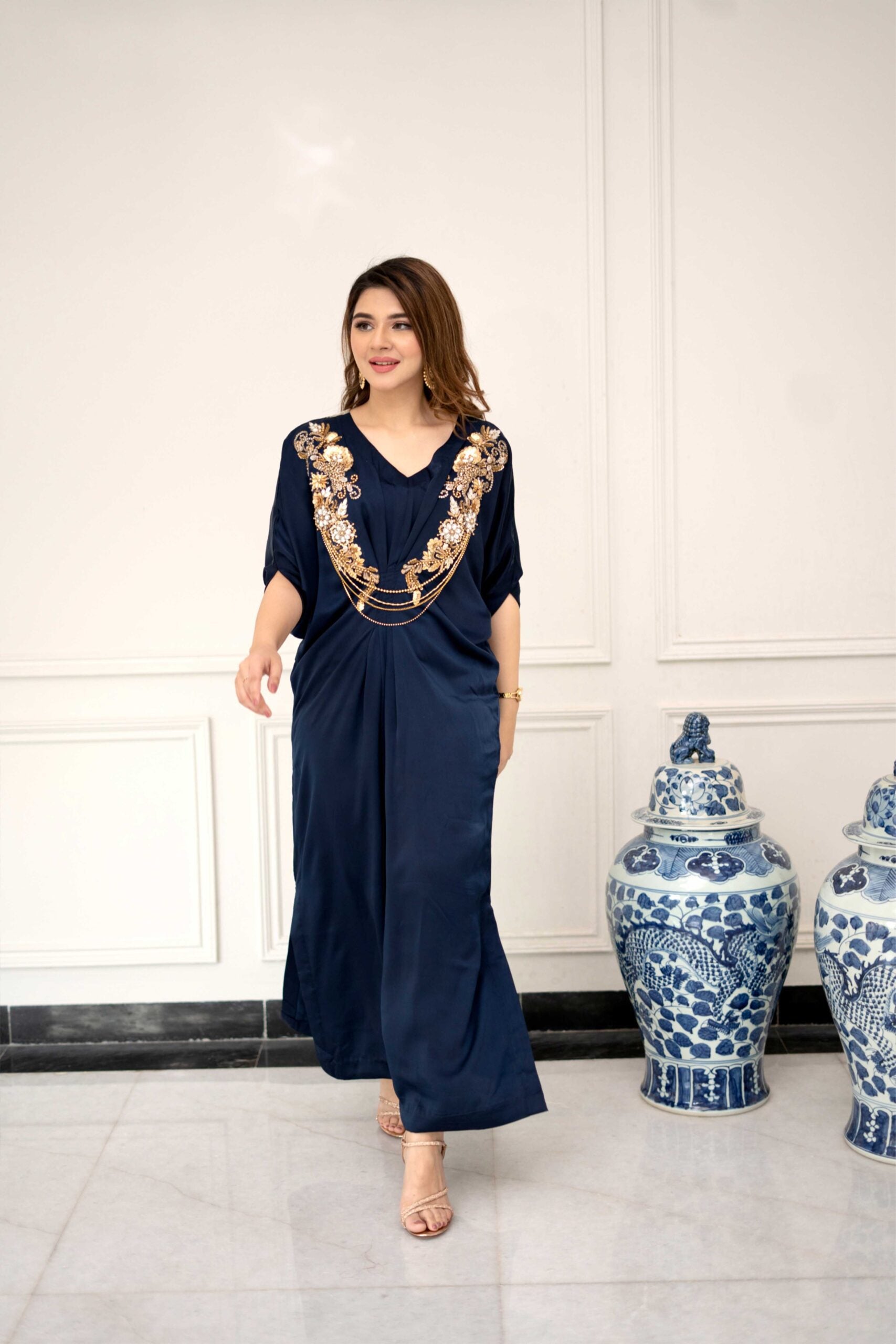 Blue  kaftan - Flairs Studio